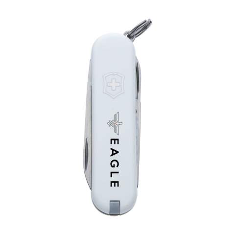 Original Swiss pocket knife from the Victorinox Officer's line: with ABS handle, connecting plates made from hard-anodised aluminium and tools made of 100% recycled steel. 5-pieces with 7 functions: knife, file with screwdriver, scissors, keyring, tweezers and toothpick. Includes instruction manual and lifetime warranty on material and manufacturing defects. Victorinox knives are a worldwide symbol for reliability, functionality and perfection. Please note local rules may apply regarding the possession and/or carrying of knives or multitools in public. Each item is individually boxed.