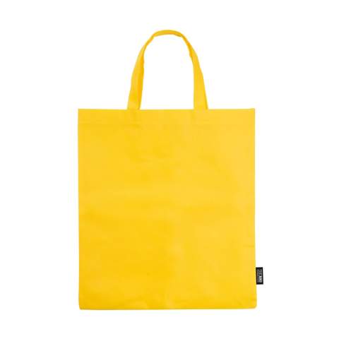 Non-woven draagtas met korte hengsels. Groot drukoppervlak.