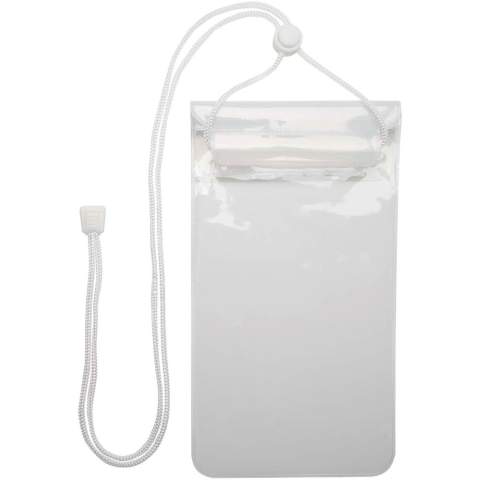 Waterdicht extra groot (XL) telefoonhoesje met IPX7-certificering, waardoor het apparaat beschermd blijft tegen waterschade. De meegeleverde lanyard kan gemakkelijk om de nek worden gedragen, waardoor het perfect is voor stranddagen, wandelingen of wateractiviteiten.