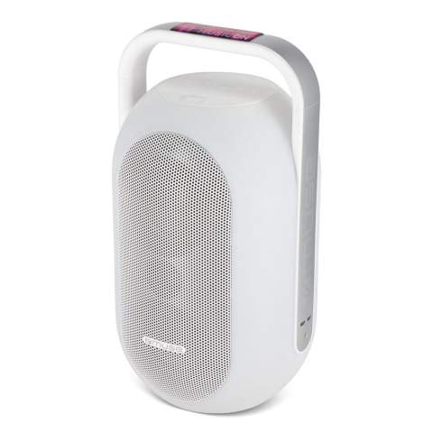L'enceinte Muse Ambient Light Speaker est l'enceinte idéale pour toutes les occasions. Que vous vous détendiez à la maison, dans le jardin ou que vous fassiez une fête sur la plage, cette enceinte résistante aux éclaboussures délivre un son puissant avec une puissance de 60 W et offre un appairage NFC simple pour une connexion sans effort. Grâce à sa conception IPX4 résistante aux éclaboussures, l'enceinte Muse Ambient Light est idéale pour les activités de plein air. L'Ambient Light multicolore crée une atmosphère unique en changeant de couleur ou en réagissant automatiquement à la musique. Diffusez votre musique sans fil via Bluetooth et profitez de vos chansons préférées pendant 10 heures. L'enceinte dispose également d'options pratiques telles que les appels mains libres et 5 sons apaisants de la nature. Grâce au port de charge USB-C, vous pouvez facilement charger à la fois l'enceinte et les appareils externes. Que vous fassiez la fête ou que vous vous détendiez, l'enceinte Muse Ambient Light fournit le son et l'atmosphère parfaits.