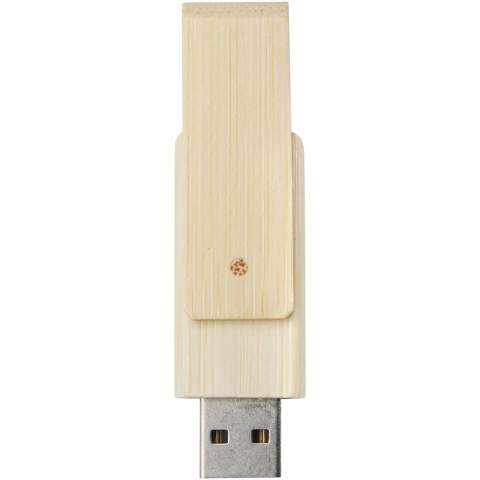 Rotate 8GB bamboo USB flash drive that allows you to transfer data to a compatible PC or MacBook. The housing is made of pure bamboo. USB version is 2.0 with a write speed of 3MB/s and read a speed of 10MB/s.