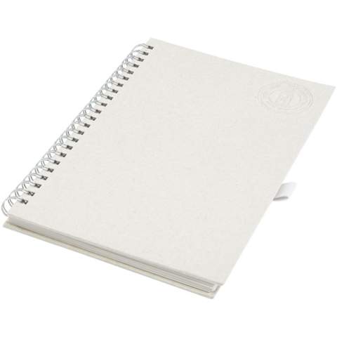 A5 size reference spiral notebook with 70 80 g/m² lined sheets, made from recycled milk cartons (up to 70%). Used milk cartons are collected, sorted, processed and turned into paper, truly turning waste into something useful.