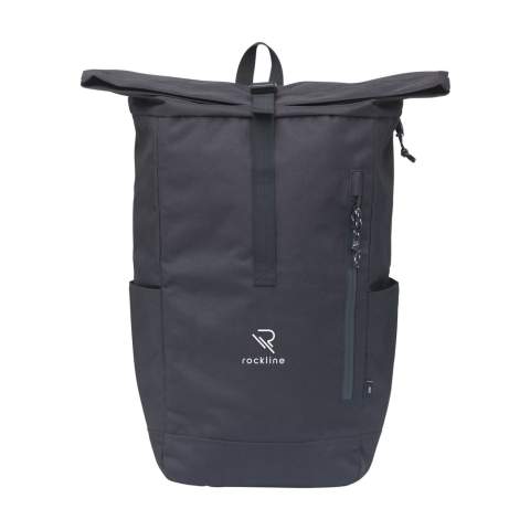 WoW! Praktische, stevige en waterafstotende urban ‘roll-top’ cooler rugzak van RPET-polyester. De rugzak heeft een groot binnenvak met een speciaal koelcompartiment. Het koelvak is snel bereikbaar via de bovenzijde van de tas of via een praktische en waterdichte rits aan de achterzijde. De ideale tas voor outdoor activiteiten, picknicks and food-delivery. Inclusief ritsvak aan de voorzijde, 2 zijvakken, foam rugzijde met gewatteerde, verstelbare schouderriemen, draaglus en een rolsluiting met handig kliksysteem aan de bovenzijde. Inhoud ca. 30 liter.