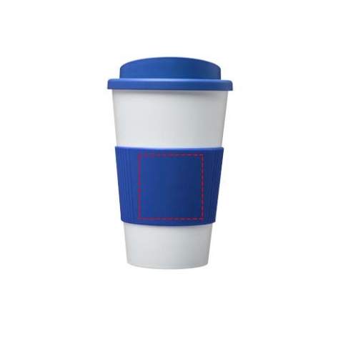 Dubbelwandig geïsoleerde beker met draaideksel en een siliconen grip. Volume 350 ml. Mix en match kleuren om je perfecte mok te creëren. Gemaakt in het Verenigd Koninkrijk. Verpakt in een gerecyclede PE plastic zak. BPA-vrij.