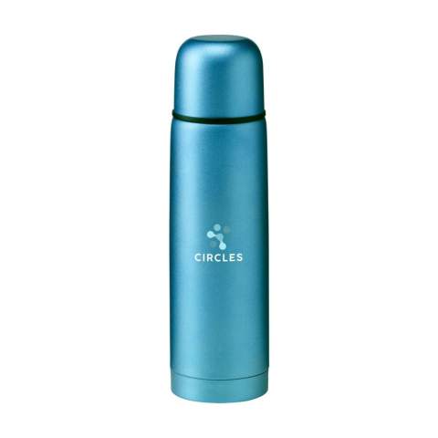 WoW! Bouteille thermo à double paroi en acier inoxydable recyclé et isolé sous vide. Avec bouchon/gobelet et système verseur pratique. Anti-fuite. Finition métallique. Anti-fuite. Ne passe pas au lave-vaisselle. Certifié RCS. Matière recyclée totale : 69%. Capacité 500 ml.     L'inox peut être recyclé à l'infini tout en conservant la qualité du matériau. En utilisant de l'acier inoxydable recyclé, on a besoin de moins de nouvelles matières premières. Cela signifie moins de consommation d'énergie, moins d'utilisation d'eau et une réduction des émissions de CO2. Chaque article est fourni dans une boite individuelle en papier kraft marron.