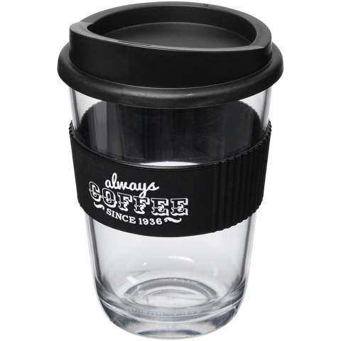 Durable, single-walled tumbler with press-on lid and silicone grip. Tumbler has a glass-like appearance with exceptional clarity. EN12875-1 compliant, dishwasher safe, and microwave safe. Volume capacity is 300 ml. Mix and match colours to create your perfect mug. Made in the UK. Packed in a home-compostable bag. BPA-free.
