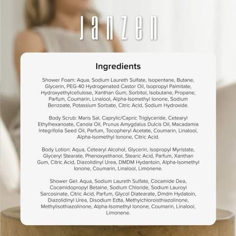 Eine Geschenkpackung mit 4 Körperpflegeprodukten für intensive Hautpflege, mit dem Duft Black 22 von der Marke Janzen. Inhalt: • Shower Foam - 200 ml • Body Scrub - 125 gr • Body Lotion - 40 ml • Shower Gel - 40 ml. Mit diesen eleganten Pflegeprodukten starten Sie voller Frische und Selbstvertrauen in den Tag. Ein frisch-warmer Duft, der eine perfekte Balance zwischen Leichtigkeit und Intensität. Black 22 ist ein reichhaltiges Bukett aus Bergamotte und scharfen Gewürzen, tropischer Baumrinde und süßer Tonkabohne, die auch als „verbotene Frucht“ bekannt ist. Die eleganten Artikel sind in einem hochwertigen Geschenkkarton verpackt. Pro Set in einer Verpackung.
