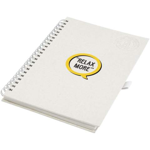 A5 size reference spiral notebook with 70 80 g/m² lined sheets, made from recycled milk cartons (up to 70%). Used milk cartons are collected, sorted, processed and turned into paper, truly turning waste into something useful.