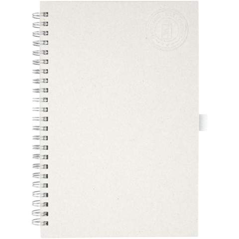 A5 size reference spiral notebook with 70 80 g/m² lined sheets, made from recycled milk cartons (up to 70%). Used milk cartons are collected, sorted, processed and turned into paper, truly turning waste into something useful.