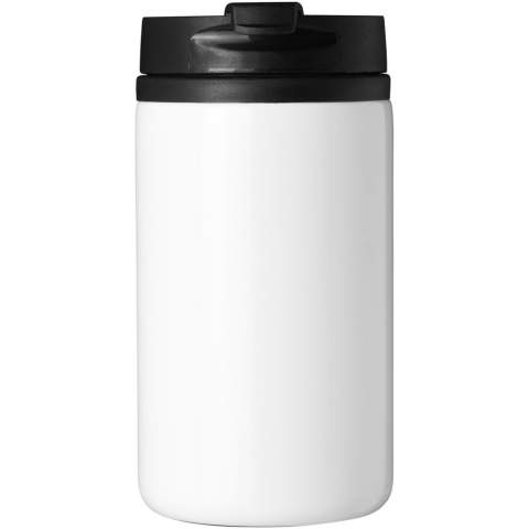 Le gobelet isotherme Mojave de 250 ml permet de conserver les boissons chaudes plus longtemps. Grâce à son design élégant mais épuré, tout logo placé sur ce gobelet attire l'attention. La combinaison de plastique PP et d'acier inoxydable fait du Mojave un gobelet solide, résistant à la corrosion et facile à nettoyer. Le couvercle à visser assure une ouverture et une fermeture en douceur du gobelet, et rend la boisson facile à boire.