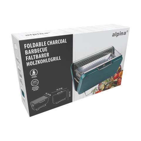 Kompakter, zusammenklappbarer Holzkohlegrill. Aus robustem Metall gefertigt und als praktischer Tischgrill konzipiert, ideal für Liebhaber des traditionellen Grillens mit Holzkohle. Dank seines leichten, zusammenklappbaren Designs lässt sich dieser Grill mühelos zum Campingplatz, in den Park oder zum Picknick mitnehmen. Der abnehmbare Grillrost und die herausnehmbare Kohleschale sorgen für eine einfache Reinigung nach dem Gebrauch. Verpackt pro Stück.