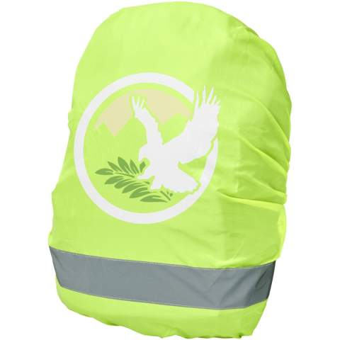 Ideal safety bag cover for cyclists, hikers, commuters, etc. An extra flexible safety accessory that increases visibility, while keeping the contents of the bag dry. Made of high performance waterproof WP 600 lime fluorescent material with reflective film. This product is not classified as a personal protective equipment as per Regulation EU/2016/425.