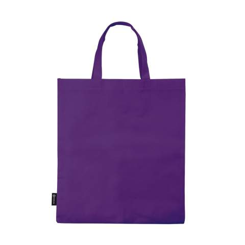 Farbige Non-Woven Tragetasche mit kurzen Griffen. Große Druckfläche.