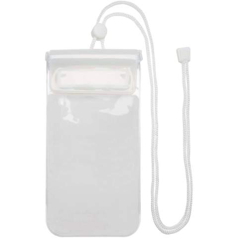 Waterdichte grote (L) telefoonhoes met IPX7-certificering, waardoor het apparaat beschermd blijft tegen waterschade. De meegeleverde lanyard kan gemakkelijk om de nek worden gedragen, waardoor het perfect is voor stranddagen, wandelingen of wateractiviteiten.