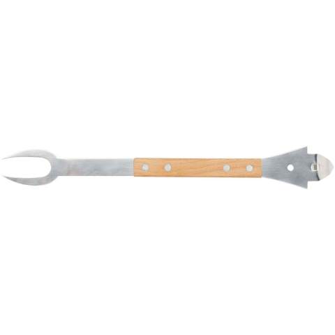 Ce set barbecue 4 en 1 comprend une spatule, une fourchette, un ouvre-boîte et un ouvre-bouteille, tous fabriqués en bois de chêne et en acier inoxydable certifié RCS. Cet ensemble pratique et fonctionnel est le cadeau idéal pour tout amateur de barbecue ! 