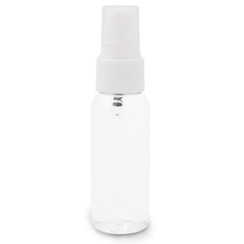 Compact flesje met een vernevelaar gevuld met een cleaning vloeistof op alcoholbasis (70%). Door het kleine formaat is het eenvoudig mee te nemen en heb je het altijd bij de hand. De hervulbare fles past gemakkelijk in tassen, rugzakken en koffers.