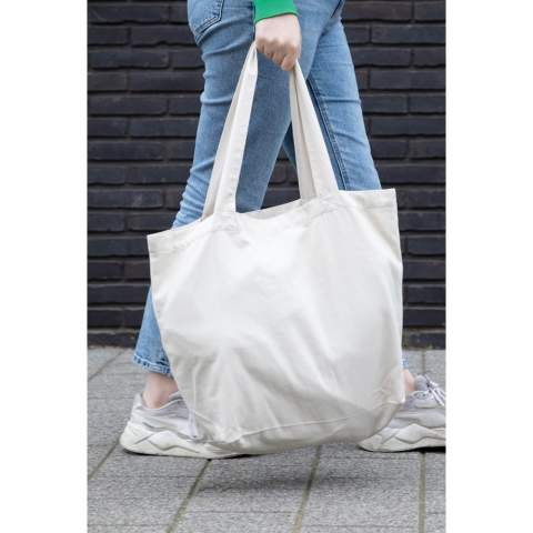 The Impact AWARE™ 240gsm recycled canvas shopper with pocket undyed is the perfect way to carry your essentials wherever you go. This spacious shopper provides sufficient space for all your daily needs. Including a small inner pocket. The recycled canvas is undyed and used in its raw form, without chemicals from dyeing or bleaching. With AWARE™ tracer that validates the genuine use of recycled materials. 2% of proceeds of each Impact product sold will be donated to Water.org. Composition 70% recycled cotton, 30% recycled polyester.<br /><br />PVC free: true