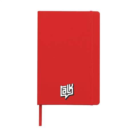 Notitieboek in A5-formaat. Met ca. 96 vel/192 pagina's crèmekleurig, gelinieerd FSC Mix gecertificeerd papier (80 g/m²). Met gebonden rug, harde kaft, opbergvak, sluitelastiek en zijden leeslint.