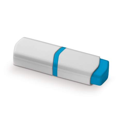 Toppoint design mini highlighter. The coloured details mention the writing colour.