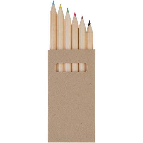 Set van 6 kleurpotloden. Decoratie is niet mogelijk op de potloden zelf.