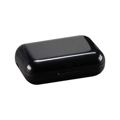 These TWS (True Wireless Stereo) earphones lets you enjoy music to the fullest. Since they are wireless you never have to detangle cables again before listening to music. Includes a wireless charging case, so your earbuds can be charged on the go. Compatible with most phones. the earbuds have a wireless range of 10 meters with built-in microphone for making phone calls. Comes in a gift box.