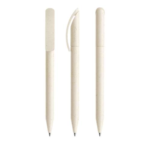 Gemaakt van bioplastic. Het oppervlak en het mechanisme van de DS3 Biotic Pen zijn vervaardigd van 100% hernieuwbare grondstoffen. Voor de DS3 Biotic Pen "Sand" omvat dit polyactide (PLA) en hout-kunststof composieten (WPC). Het complete schrijfinstrument (incl. vulling en veer) is tot 75% biologisch afbreekbaar. Houd er rekening mee dat biokunststoffen sterker reageren op omgevingsfactoren zoals warmte, licht, druk en vocht. Voldoet aan de EN 13432-norm voor de composteerbaarheid van biokunststoffen.