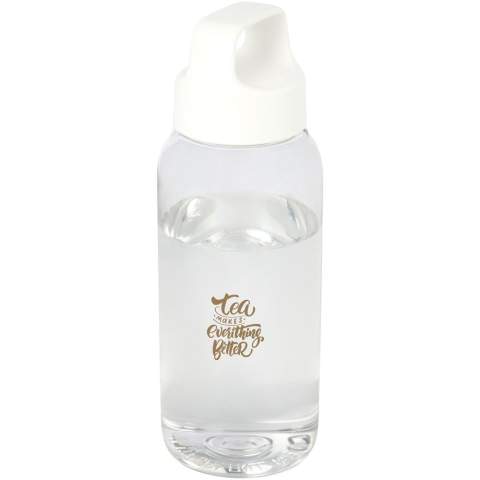 Die Bebo Wasserflasche ist aus recyceltem PET-Material hergestellt und verfügt über einen breiten, ergonomischen Griff in komplementären Farben. Die Flasche ist einwandig und fasst 500 ml Flüssigkeit. BPA-frei.