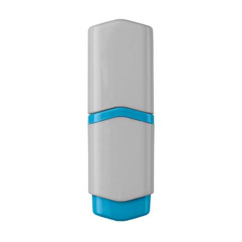 Toppoint design mini highlighter. The coloured details mention the writing colour.