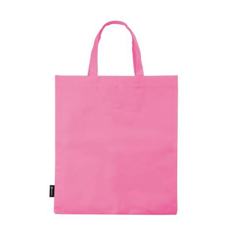 Non-woven draagtas met korte hengsels. Groot drukoppervlak.