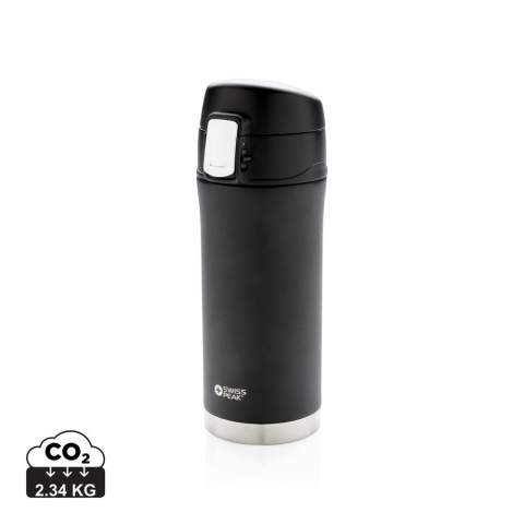 Die Swiss Peak Elite Serie überzeugt durch eine Vakuum-Isolierung und ist doppelwandig aus 18/8 Stainless-Steel. Die schwarze Pulverbeschichtung ist äußerst langlebig - keine Abnutzung oder Kratzer mehr! Die Innenseite ist mit Kupfer beschichtet um den Inhalt 8h warm oder 24h kühl zu halten. Nur Handwäsche. Auslaufsicherer und verschließbarer Deckel. 300ml<br /><br />HoursHot: 8<br />HoursCold: 24