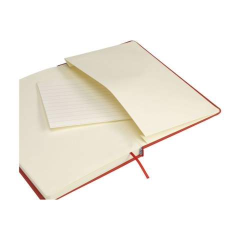 Notitieboek in A5-formaat. Met ca. 96 vel/192 pagina's crèmekleurig, gelinieerd FSC Mix gecertificeerd papier (80 g/m²). Met gebonden rug, harde kaft, opbergvak, sluitelastiek en zijden leeslint.