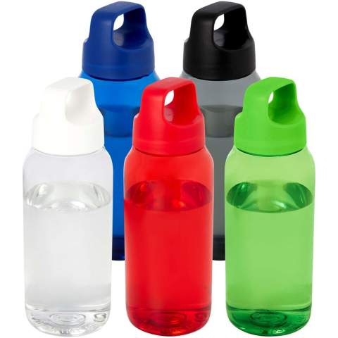 Die Bebo Wasserflasche ist aus recyceltem PET-Material hergestellt und verfügt über einen breiten, ergonomischen Griff in komplementären Farben. Die Flasche ist einwandig und fasst 500 ml Flüssigkeit. BPA-frei.