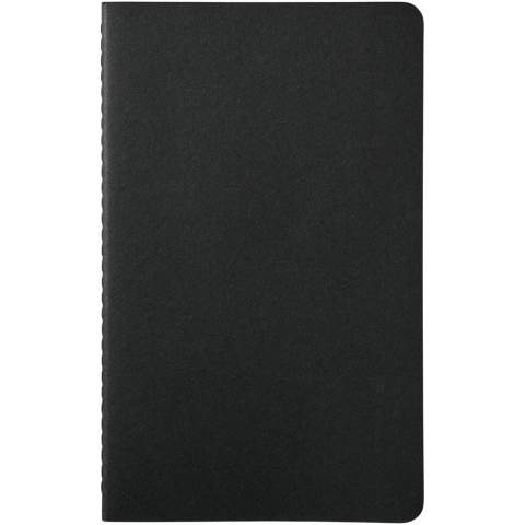 Features cardboard cover with rounded corners. Visible stitching to spine, with flap for collecting loose notes. Contains 80 70 gsm ivory-coloured ruled pages. Last 16 sheets are detachable. The unit quantity is one piece.