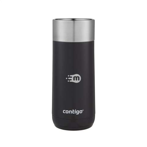 Double-walled, vacuum-insulated stainless steel Contigo® thermo cup. With metallic finish. Beautiful straight, timeless design in a perfect size. The lid has a high-quality brushed stainless steel finish all around. The AUTOSEAL® technology with extra safety clasp guarantees a 100% spill proof and leak proof experience. THERMALOCK™ technology keeps drinks cold up to 5 hours and hot up to 12 hours. Easy clean. Lid and body are  top-rack dishwasher-safe. Washing by hand is recommended to preserve the imprint. Capacity 360 ml.     STOCK AVAILABILITY: Up to 1000 pcs accessible within 10 working days plus standard lead-time. Subject to availability.       Contigo: The best in quality, design and technology. Immediately recognisable by its sleek and stylish design, strong and solid. The innovative Contigo water bottles and thermo cups are odourless, tasteless and BPA-free. The drinking bottles are operated one-handed and guaranteed to be 100% leak proof, so can be used anywhere, anytime, also on the go. Comes with a 2-year manufacturer's warranty.