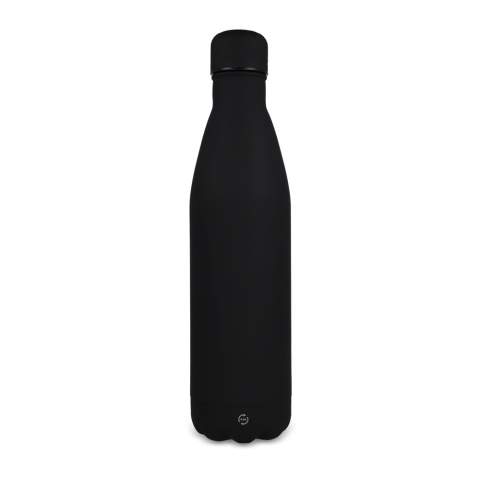 Onze populaire Swing fles is nu verkrijgbaar in gerecycled roestvrij staal en met een soft touch afwerking. De dubbelwandige vacuüm geïsoleerde fles houdt dranken langdurig koud of warm en is lekvrij voor gebruik onderweg.
