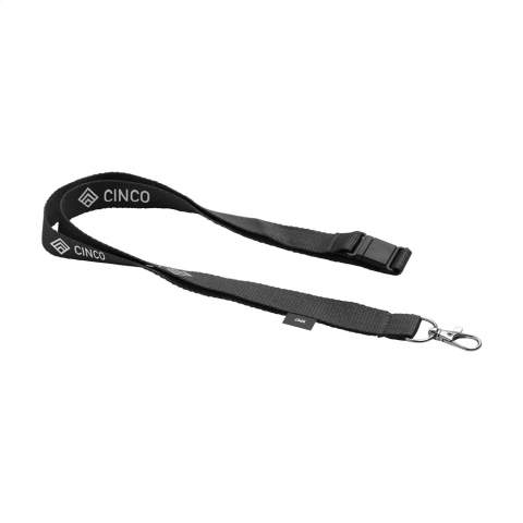 WoW! Lanyard made from RPET: recycled PET bottles. With metal carabiner and safety catch. Durable, eco-friendly and environmentally responsible.