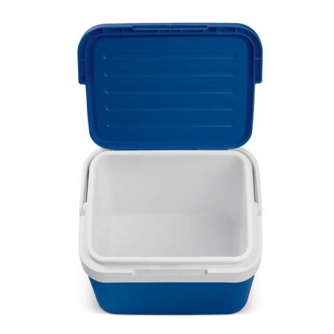Die klassische Kühlbox ist eine leichte und kompakte Kühlbox. Ideal für den Campingplatz oder um an den Strand mitzunehmen, um dort Speisen und Getränke kühl zu halten. Die Kühlbox hat einen praktischen Griff.