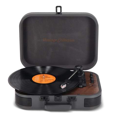 Ervaar de nostalgische charme van vinyl met deze Muse Koffer platenspeler. De ideale combinatie van vintage en modern gemak. Geniet van de warme klanken van vinylplaten. 
De ingebouwde luidsprekers leveren helder en gebalanceerd geluid met een uitgangsvermogen van 2x5W, ideaal voor snelle luistersessies. Met de Bluetooth Out-functie streamt u moeiteloos naar draadloze luidsprekers of hoofdtelefoons, terwijl de USB-codering het eenvoudig maakt om uw favoriete albums om te zetten naar digitaal MP3-formaat. Maak van elke luisterervaring een vintage feestje.