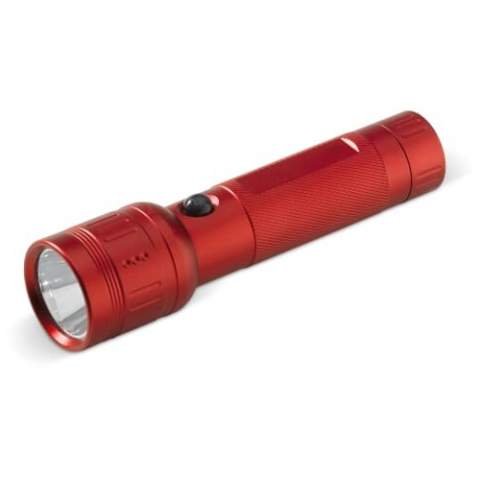 Nehmen Sie diese leichte und kompakte Aluminium-Taschenlampe mit zum Camping oder einem Abenteuer-Ausflug. Die Lampe hat eine 3W-LED und wird mit Batterien in einer Geschenkverpackung geliefert.