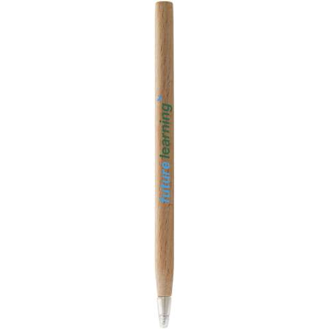 Stylo à bille avec capuchon détachable.