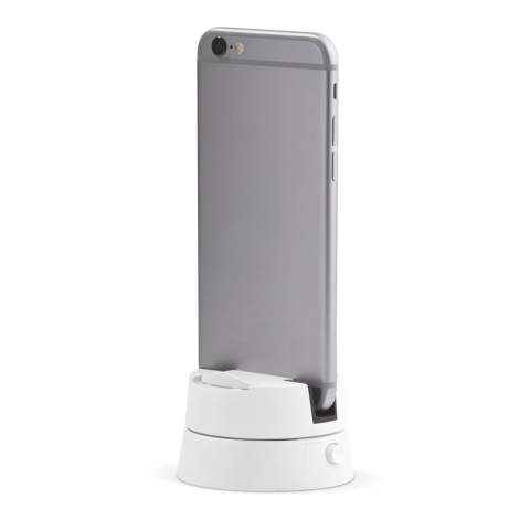 Permet de prendre des photos panoramiques. Il s'adapte à tous les téléphones et permet de faire des photos ou des films. Il offre la possibilité de faire des selfies ou des photos sans trembler. Ce support de téléphone est facile à emporter et tourne à 270 degré.