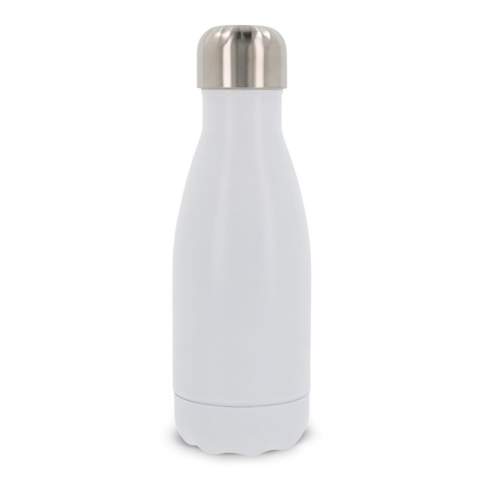 Doppelwandige und vakuumisolierte Trinkflasche, die den Inhalt länger warm bzw. kalt hält. Die 100% auslaufsichere Trinkflasche wird in einer Geschenkverpackung geliefert.