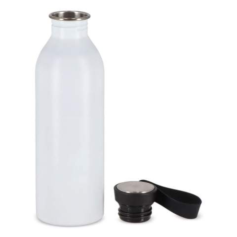 Die Lucy Flasche aus R-Edelstahl 500ml kombiniert ein elegantes, komplettes Aussehen mit leichtem Komfort. Mit einer einzigartigen Edelstahlplatte auf der Oberseite und einer weichen Silikonschlaufe zum einfachen Tragen ist diese Flasche sowohl stilvoll als auch praktisch.