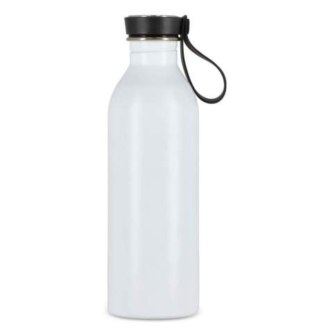 Die Lucy Flasche aus R-Edelstahl 500ml kombiniert ein elegantes, komplettes Aussehen mit leichtem Komfort. Mit einer einzigartigen Edelstahlplatte auf der Oberseite und einer weichen Silikonschlaufe zum einfachen Tragen ist diese Flasche sowohl stilvoll als auch praktisch.