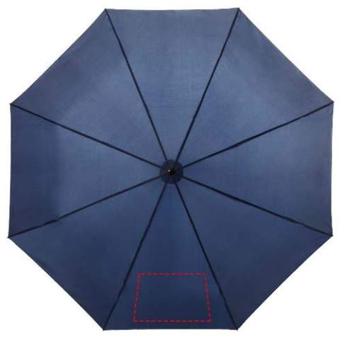 Le parapluie pliable Ida 21,5" est petit et compact mais fait un excellent travail de protection contre la pluie. Le système de glissière manuelle rend le parapluie facile à ouvrir et à fermer. De plus, le parapluie possède une armature métallique solide, des baleines métalliques et une poignée en plastique pour une bonne prise en main. Grâce à sa taille, une fois plié, il se glisse parfaitement dans un sac (à main). Le parapluie Ida est fabriqué en polyester durable, convient à de multiples options d'impression et est livré avec une pochette pour un rangement facile. 