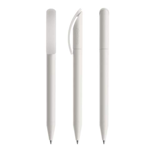 Gemaakt van bioplastic. Het oppervlak en het mechanisme van de DS3 Biotic Pen zijn vervaardigd van 100% hernieuwbare grondstoffen. Voor de DS3 Biotic Pen "Sand" omvat dit polyactide (PLA) en hout-kunststof composieten (WPC). Het complete schrijfinstrument (incl. vulling en veer) is tot 75% biologisch afbreekbaar. Houd er rekening mee dat biokunststoffen sterker reageren op omgevingsfactoren zoals warmte, licht, druk en vocht. Voldoet aan de EN 13432-norm voor de composteerbaarheid van biokunststoffen.