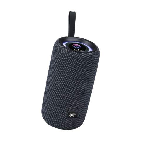 Portable, wireless 16W Bluetooth (5.4) speaker with RGB 6 LED lights. This compact but powerful speaker has dual 8W speakers, impressive sound with rich bass and an atmospheric RGB light show. Ideal for at home, an outdoor party or on the go. The speaker is equipped with 6 LED lights with 4 different colours that provide a dynamic RGB light show and a festive atmosphere. Play music via Bluetooth, USB, TF card or enjoy FM radio, so you always have access to your favourite songs. Charging time 5 hours. At 70% volume and without using the RGB light, the party box has a battery life of 2.5 hours. With the light on, the speaker lasts 2 hours. TWS functionality to connect two speakers wirelessly. Wireless range up to 10 metres. Input: 5V/1A. Charging port: USB-C and USB-A. Includes carrying loop, built-in 1200 mAh Li-Ion battery, USB-USB-C charging cable and user manual. Packed individually.