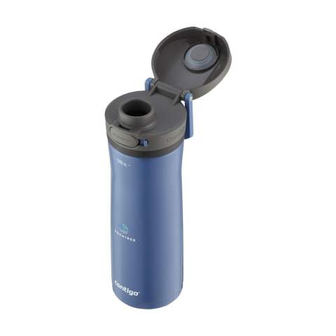 Dubbelwandige, vacuümgeïsoleerde RVS Contigo® waterfles met AUTOPOP®-technologie. Gesloten wordt de drinktuit beschermd tegen vuil en microben. De fles is alleen geschikt voor koude, niet-koolzuurhoudende dranken. Deze blijven tot 24 uur koud. Dankzij het lekvrije ontwerp mors je niets in je auto, op je bureau of waar je ook bent. Met het geïntegreerde handvat kun je de fles gemakkelijk meenemen. Past in de meeste bekerhouders. De fles en het deksel zijn vaatwasserbestendig (in het bovenste rek plaatsen). Voor behoud van de opdruk wordt met de hand afwassen aanbevolen. Inhoud 590 ml.     VOORRAAD INFORMATIE: Tot 1.000 stuks beschikbaar binnen 10 werkdagen. Uitzonderingen voorbehouden.     Contigo: Dé uitblinker in kwaliteit, vormgeving en technologie. Direct herkenbaar aan de strakke en stijlvolle vormgeving, stevig en sterk. De innovatieve waterflessen en thermosbekers zijn geurloos, smaakvrij en BPA-vrij. De drinkflessen zijn met één hand te bedienen en gegarandeerd 100% lekvrij, dus overal en altijd te gebruiken. Met 2 jaar fabrieksgarantie.