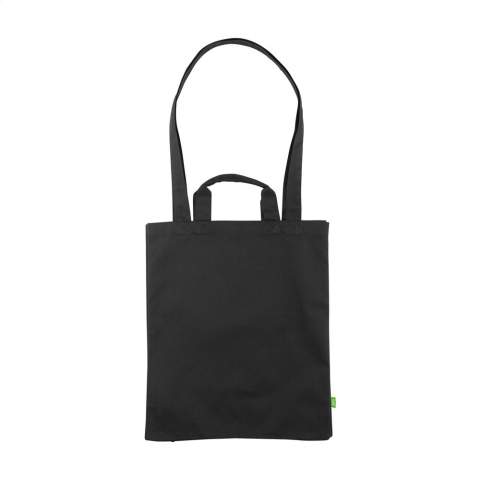 WoW! Sturdy ECO shopping bag made from 100% woven, organic cotton canvas (280 g/m²). This bag has short and long handles and can therefore be carried in several different ways. Also equipped with a small storage compartment on the inside of the bag. Ideal replacement for single-use plastic bags. Capacity approximately 19 litres.