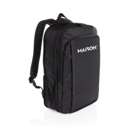 Lernen Sie den Flexpack Aware™ Expandable Slim RPET Backpack kennen. Die perfekte Mischung aus elegantem Design, Vielseitigkeit und Nachhaltigkeit. Dieser ultraschlanke und dennoch erweiterbare Rucksack wurde für moderne Berufstätige entwickelt, die viel unterwegs sind. Er passt sich Ihren Bedürfnissen an und sorgt dafür, dass Ihre wichtigsten Dinge sicher und organisiert sind. Hergestellt aus recyceltem Polyester, in das der AWARE™-Tracer eingebettet ist. 2% des Erlöses jedes mit AWARE™ verkauften Produkts werden an Water.org gespendet. PVC-frei.<br /><br />FitsLaptopTabletSizeInches: 15.6<br />PVC free: true